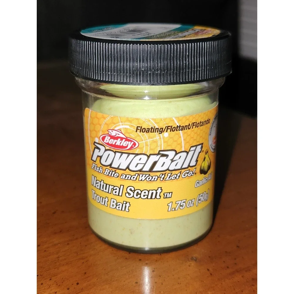 Berkley Powerbait Natural Floating Trout Scent Garlic Bait 1.75oz Jar BTGMG2 NEW